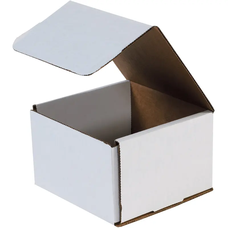 6 x 6 x 5 White Corrugated Mailers  50/Bundle