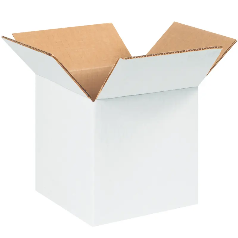 6 x 6 x 6 White Corrugated Boxes 25/Bundle