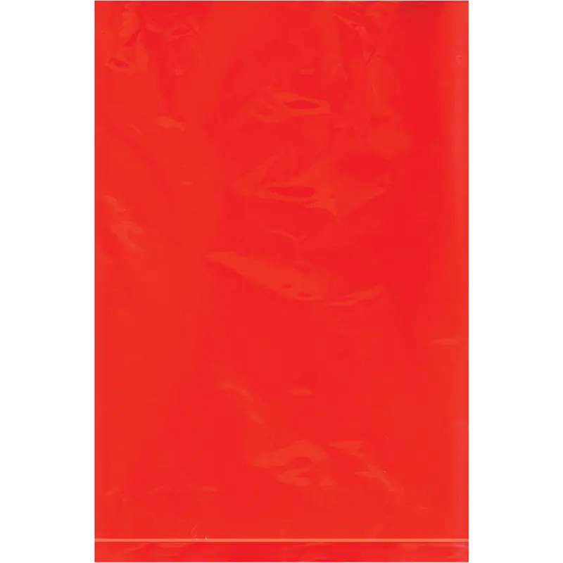 6 x 9 - 2 Mil Red Flat Poly Bags 1000/Case