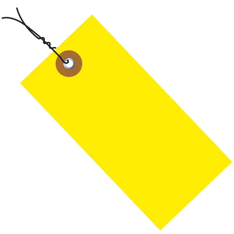 6-1/4 x 3-1/8 Pre-Wired Yellow Tyvek Tags 100/Case