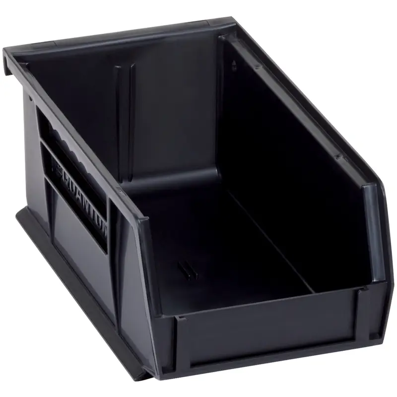 7 3/8 x 4 1/8 x 3 Black Conductive Bin Boxes 24/Case