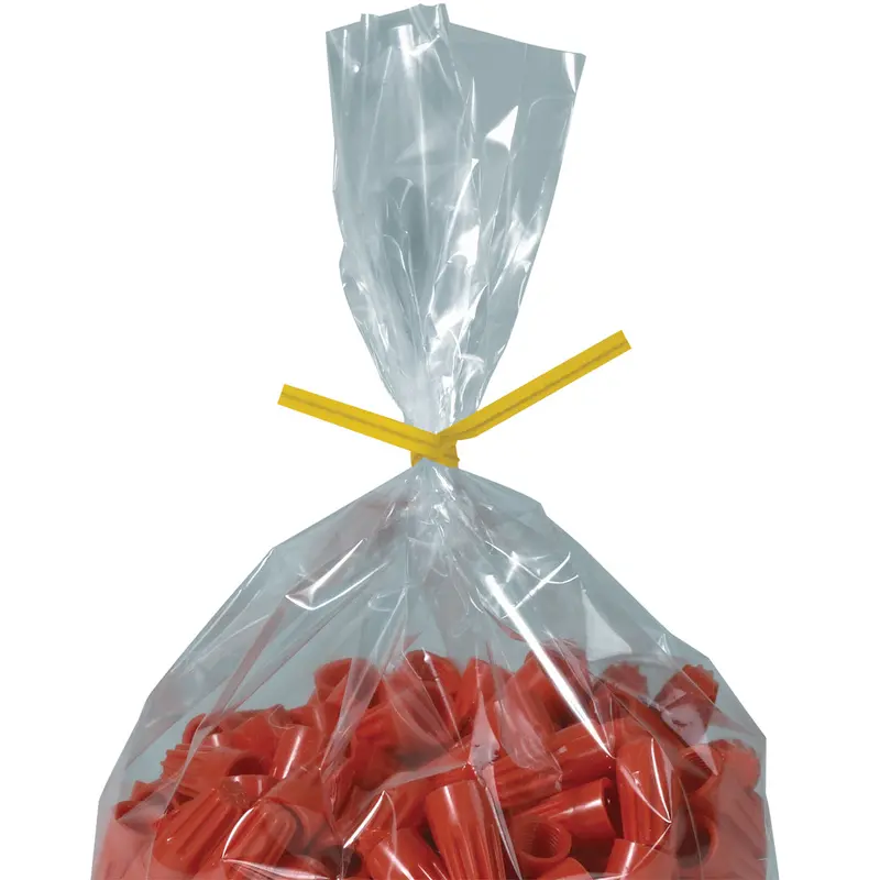 7 x 5/32 Yellow Paper Twist Ties 2000/Case