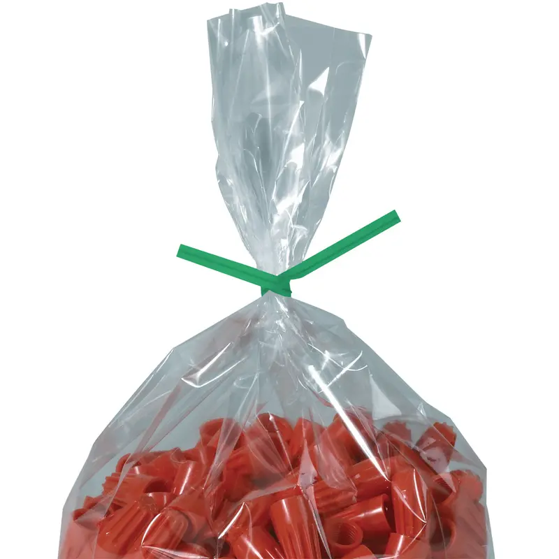 8 x 5/32 Green Paper Twist Ties 2000/Case