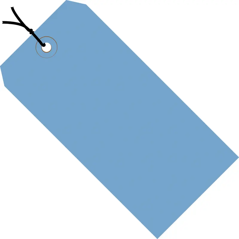 8 x 4 Pre-Strung Royal Blue Tags (THICK BOARD - 13 POINT) 500/Case