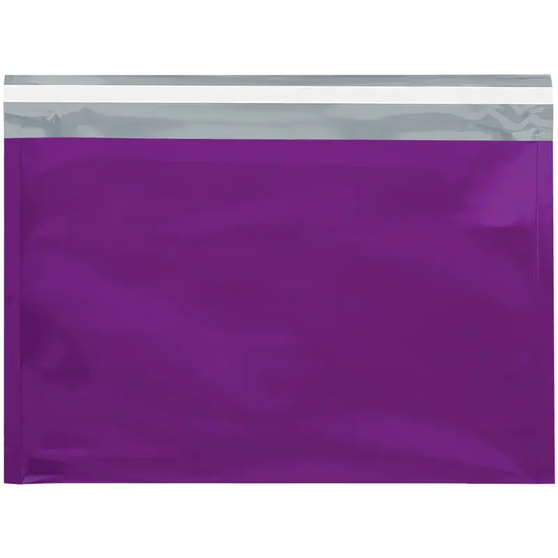 9 1/2 x 12 3/4 Purple Metallic Mailers 250/Case