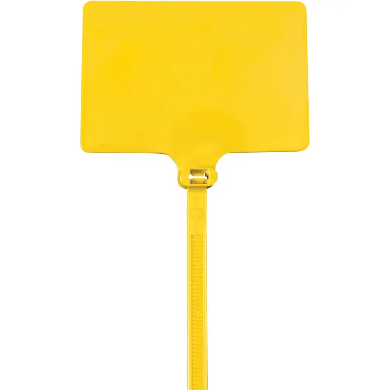 9" (120 lb Tensile) Yellow Identification Cable Ties 100/Case