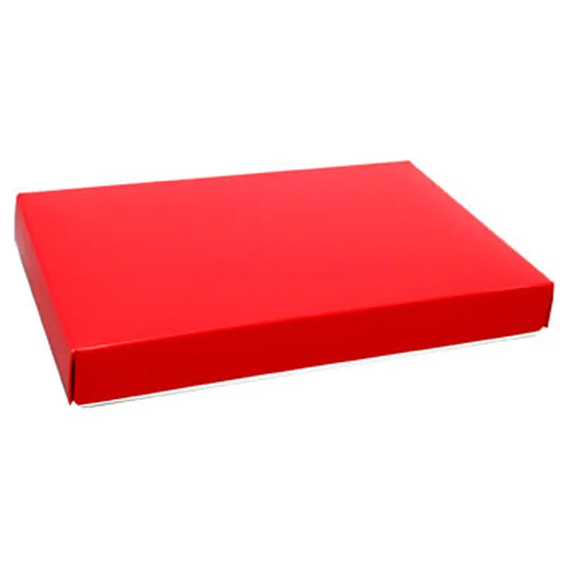 9-5/8 x 6-1/8 x 1-1/8 Red 1 lb. Rectangular Candy Box LID 250/Case