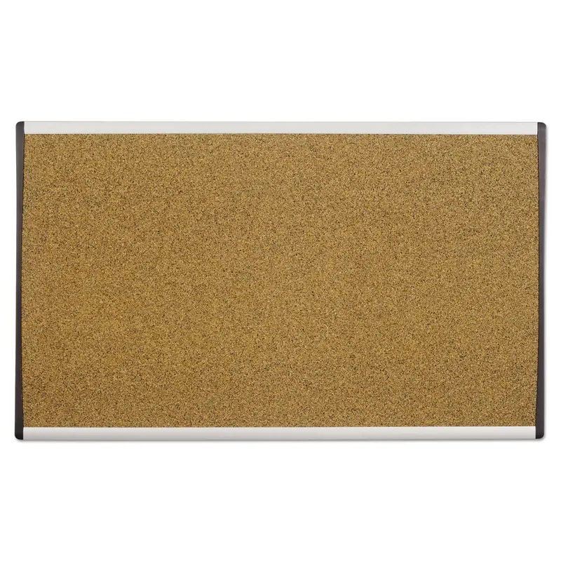 ARC Frame Cubicle Cork Board, 24 x 14, Tan Surface, Silver Aluminum Frame