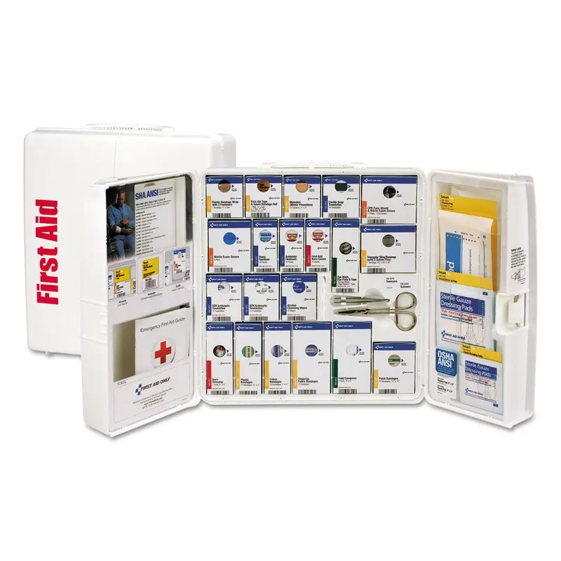 ANSI 2015 SmartCompliance General Business First Aid Station, 50 People, 202 Pieces, Plastic Case