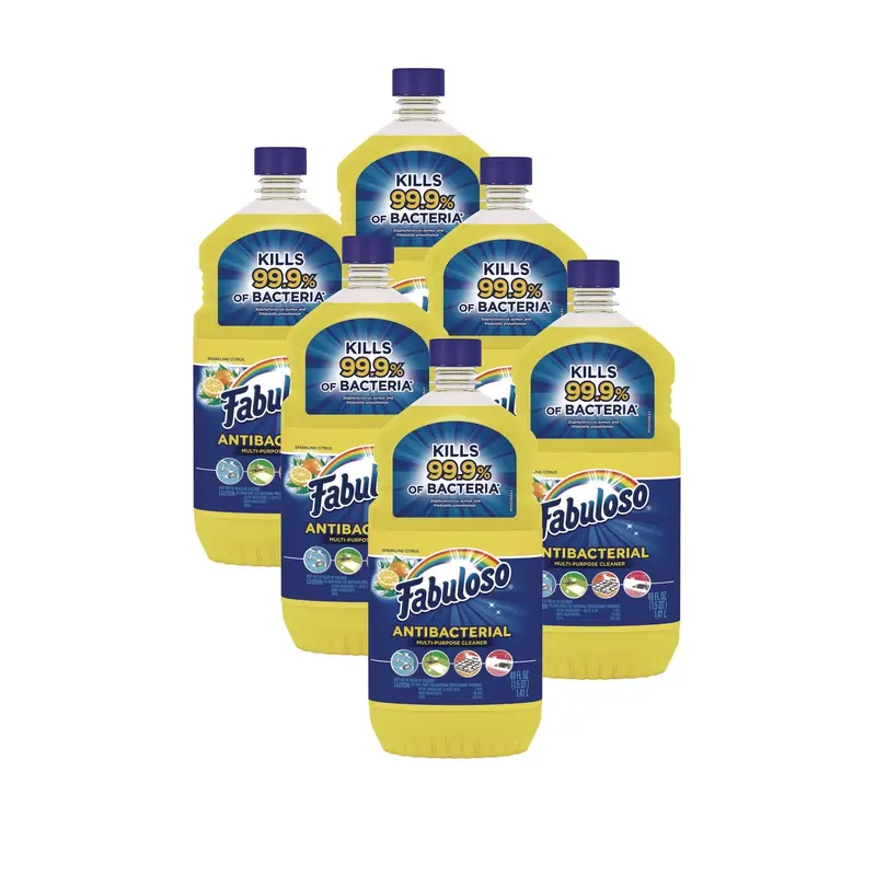 Antibacterial Multi-Purpose Cleaner, Sparkling Citrus Scent, 48 oz Bottle, 6/Carton