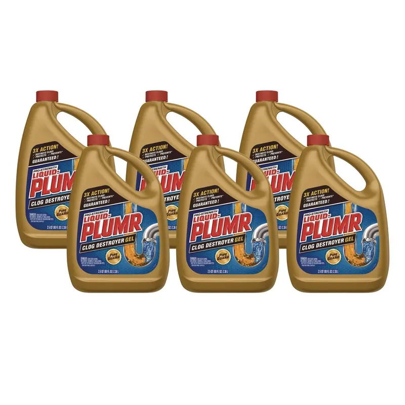 Clog Destroyer   PipeGuard, Gel, 80 oz, 6/Carton