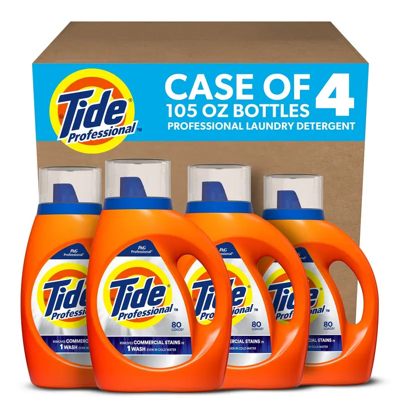 Commercial Liquid Laundry Detergent, 105 oz Pour Bottle, 4/Carton