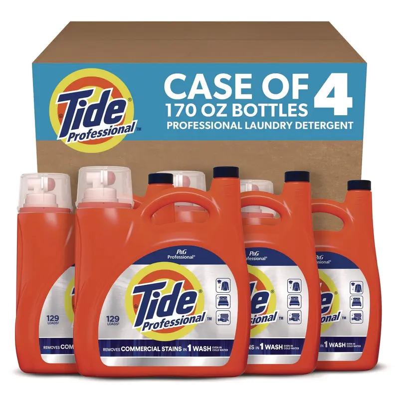 Commercial Liquid Laundry Detergent, 170 oz Pour Bottle, 4/Carton