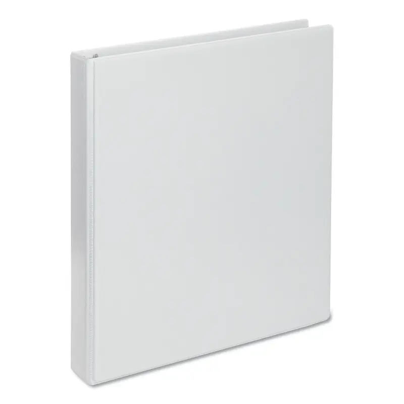 Deluxe Round Ring View Binder, 3 Rings, 1" Capacity, 11 x 8.5, White