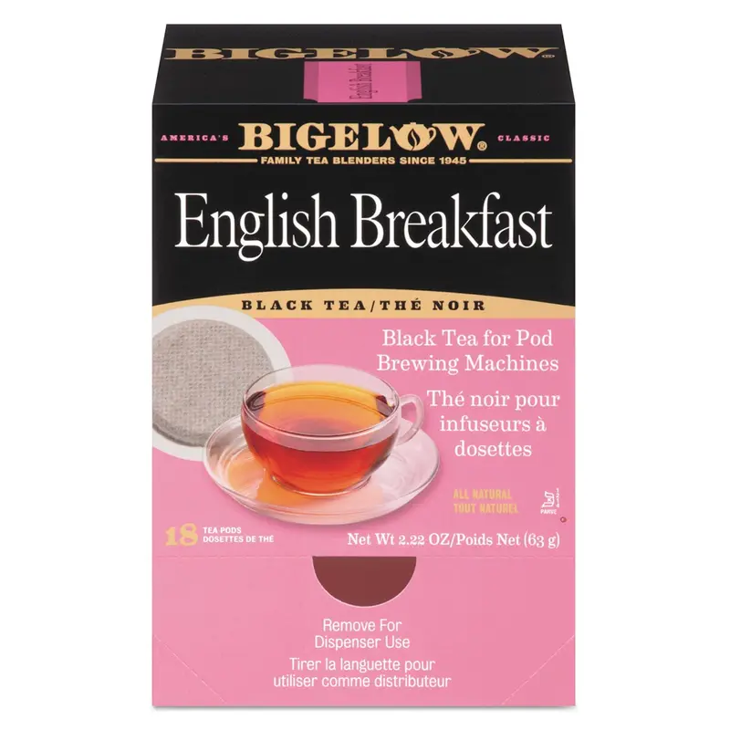 English Breakfast Tea Pods, 1.90 oz, 18/Box