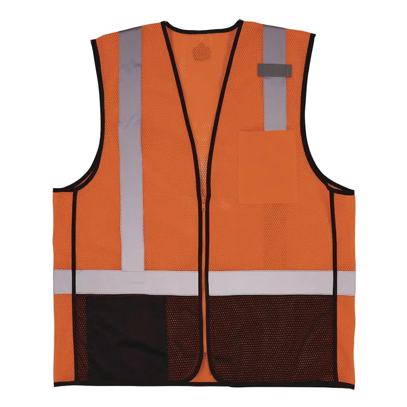GloWear 8210Z Hi-Vis Class 2 Mesh Vest, 4X-Large to 5X-Large, Orange