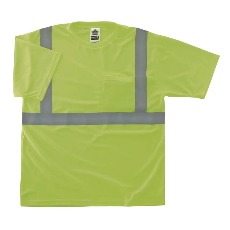GloWear 8289-ECO Class 2 Recycled Hi-Vis T-Shirt, X-Small, Lime