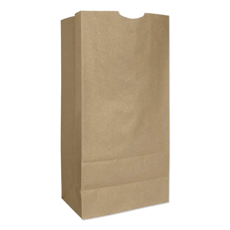 Grocery Paper Bags, 50 lb Capacity, #16, 7.75" x 4.81" x 16", Kraft, 500 Bags
