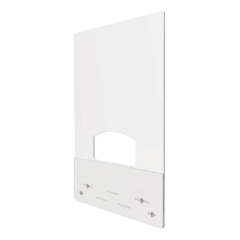 Mounting Safety Barrier with Pass Thru, 31.5" x 38", Acrylic, Clear, 2/Carton
