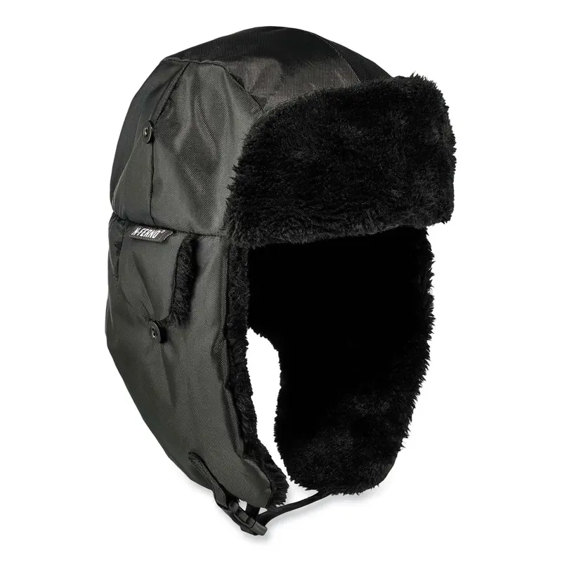 N-Ferno 6802ZI Zipper Trapper Hat   Universal Bump Cap, S/M, Black
