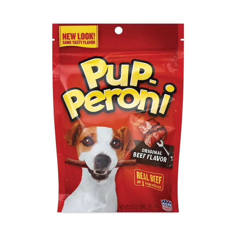 Original Beef Flavor Dog Snack Sticks, 8 oz Pouch, 8/Carton