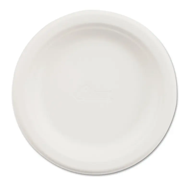 Paper Dinnerware, Plate, 6" dia, White, 125/Pack