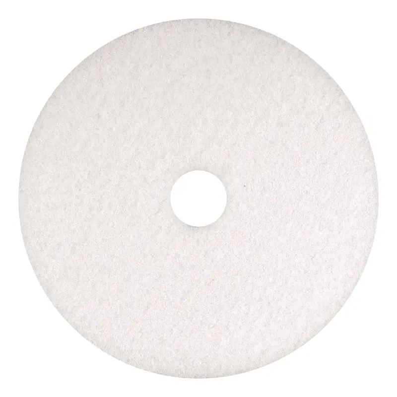 Polishing Pads, 18" Diameter, White, 5/Carton
