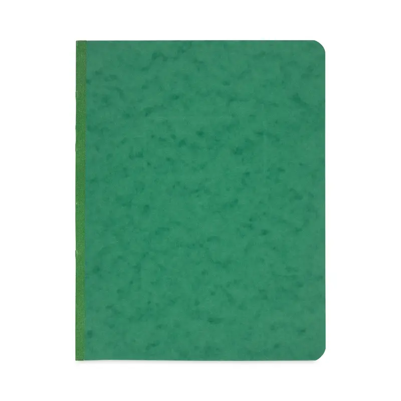 Pressboard Report Cover with Tyvek Reinforced Hinge, Two-Piece Prong Fastener, 3" Capacity, 8.5 x 11, Dark Green/Dark Green