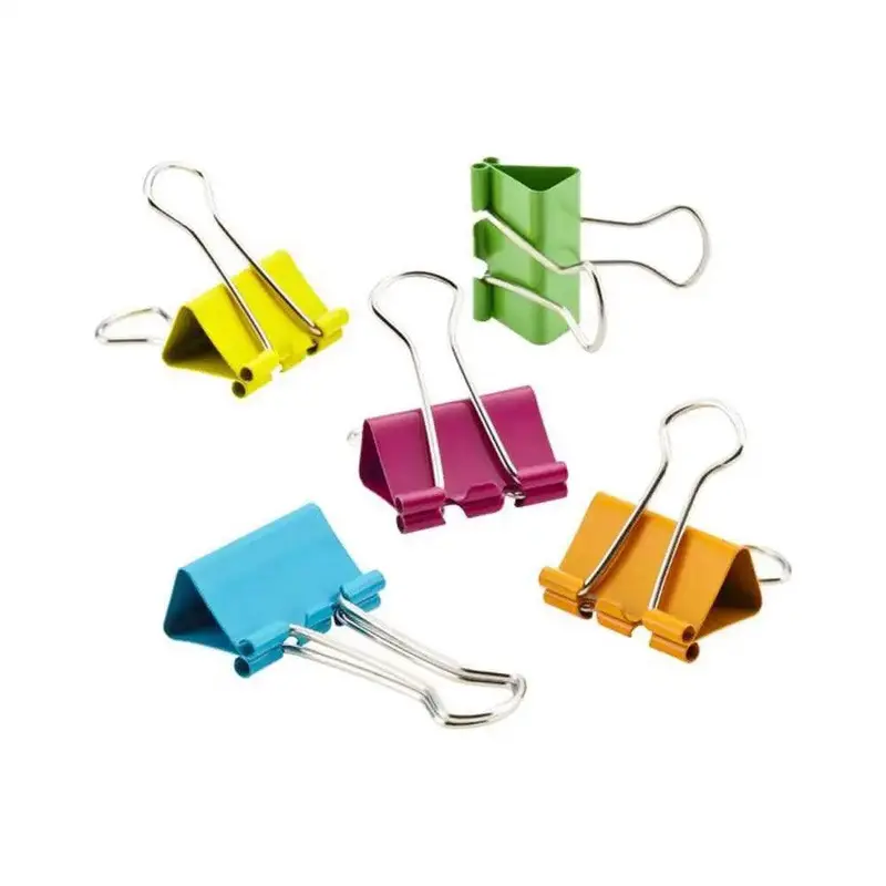 Deli 8551A Colorful Binder Clips 12 pcs 51mm