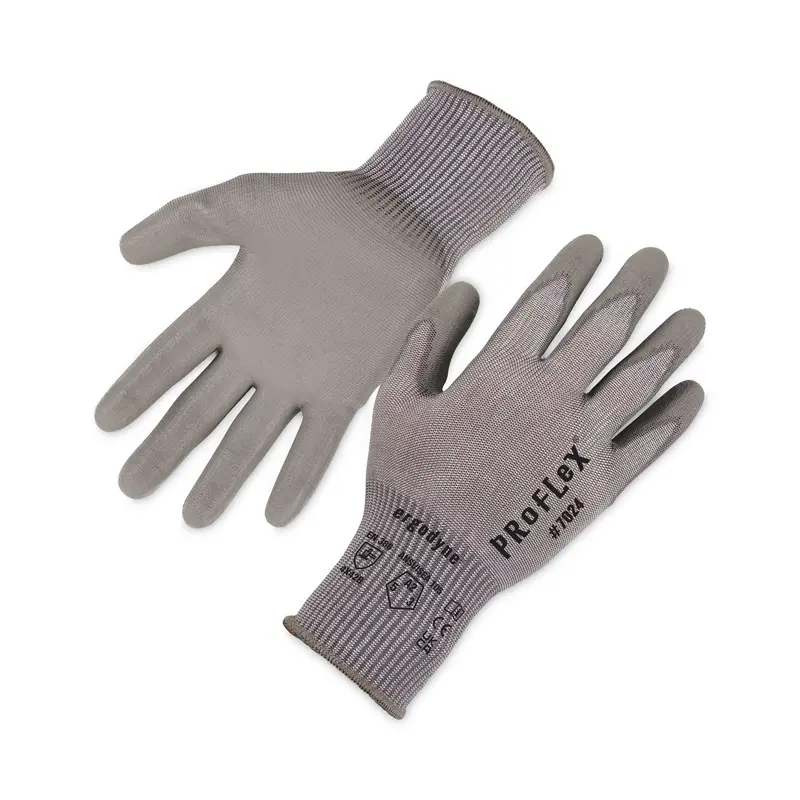 ProFlex 7024 ANSI A2 PU Coated CR Gloves, Gray, Medium, 12 Pairs/Pack