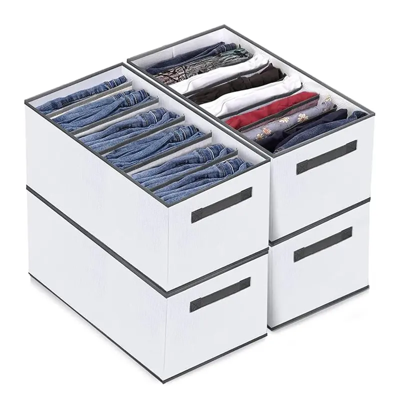 (net) Clothes Organizer 5 Divisions With Handle
