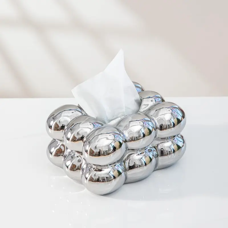 (NET) Electroplated Ceramic Tissue Box
