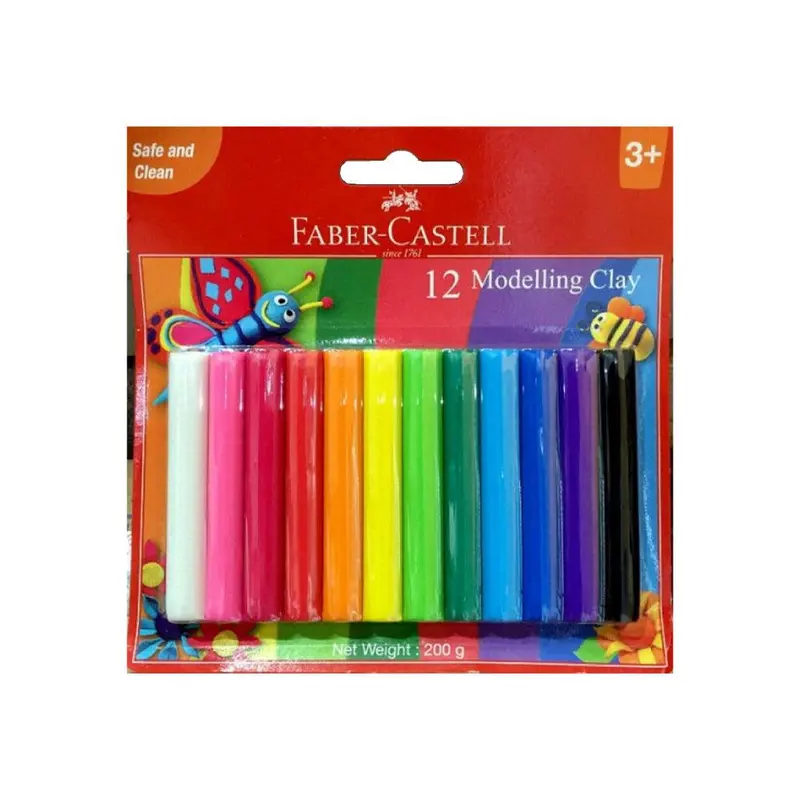 (NET) Faber Castell 12 Modeling Clay 200g Blister
