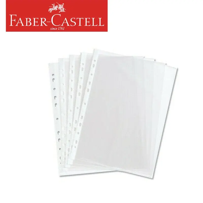 (NET) Faber Castell A4 Pocket File 40 Mic 11 Holes 100 pcs