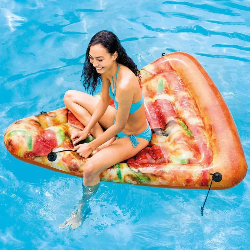(NET) Intex 58752EU Pizza Slice Inflatable Floating Pool Mattress