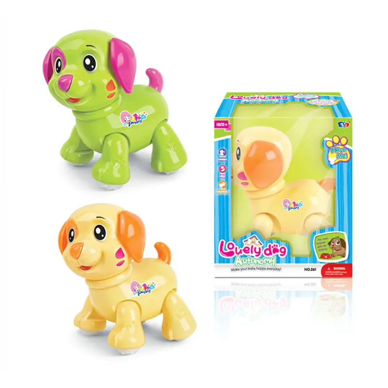 (Net) Interactive Musical LED Dog Toy for Babies - Ages 18 Months and UpYellow