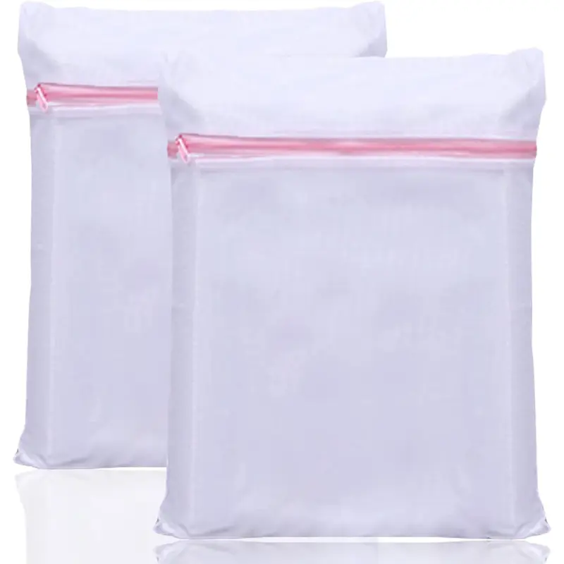 (net) Laundry Bags Premium Durable White Zippered Polyester