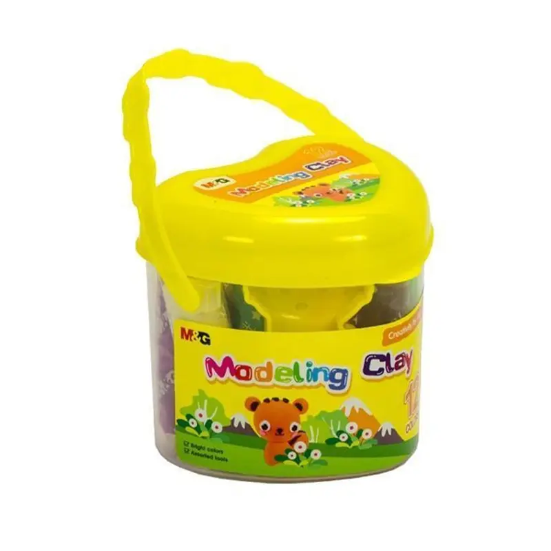 (NET) M&G Modelling Clay 12 colors PP Drum Packageblue