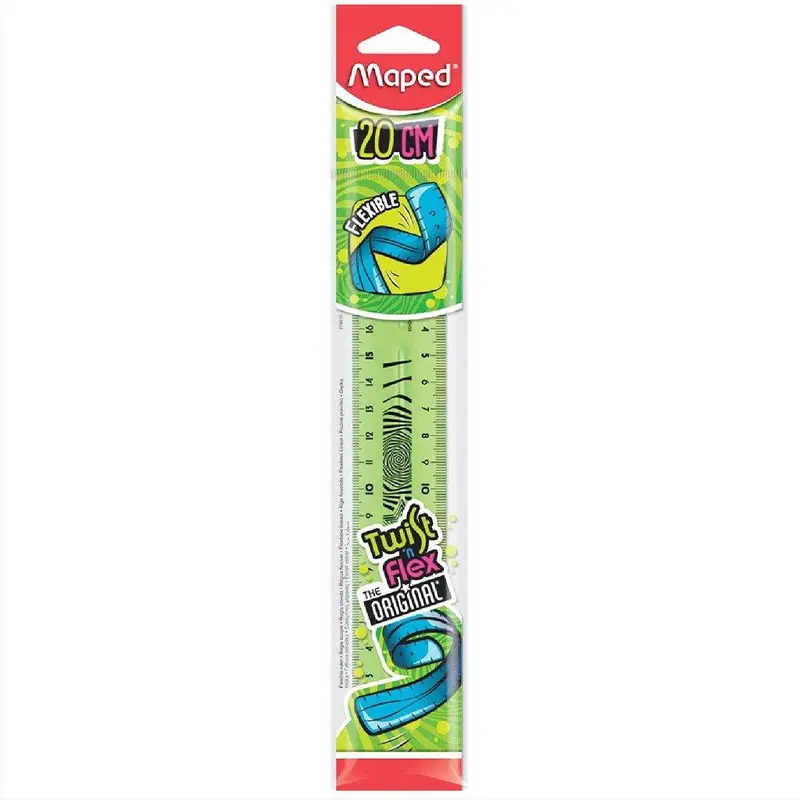 (NET) Maped 279210 20 Cm Straight Twist'N Flex Flexible RulerBlue