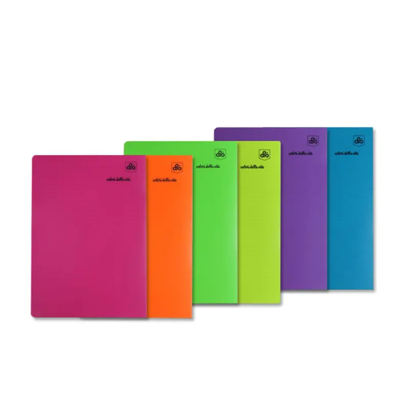 (NET) OPP Colori Della Vita Fluo Stitched Copybook - 48 sheets - 2 Line / 21 x 29.7 cmYellow Neon