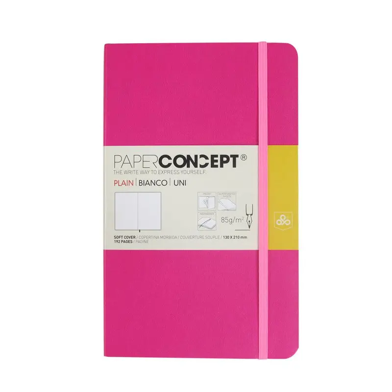 (NET) OPP Paperconcept Executive Notebook PU Fluo Soft Cover Plain / 1321 cm