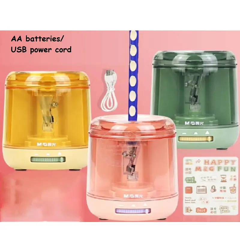 (NET)M&G Rotray Pencil Sharpener Electricpink