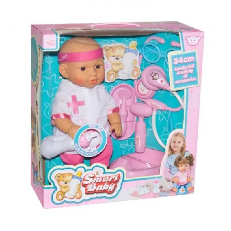 14 inch 12 SOUND IC DOLL W/DOCTOR SET AND ACCESSORIES