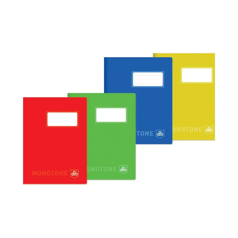 **(NET)** OPP MONOTONE stitched soft cover  48 Sheet 16.5x21cm - SeyesRed