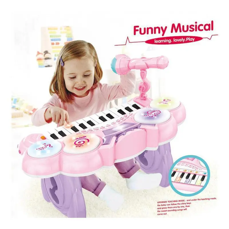 24 Key Kids Electronic Keyboard Piano Organ Instrument with Microphone