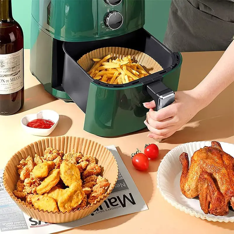 50 Sheets Disposable Air Fryer Paper Round Non-Stick Baking Paper Baking Paper