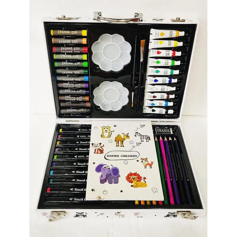 68-Piece Painting Set in Portable Briefcase for Kids and Adults