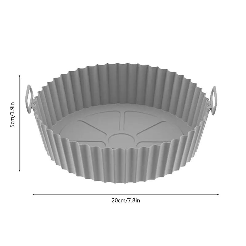Air Fryer Silicone Pot Food Safe Air fryers Oven AccessoriesGrey