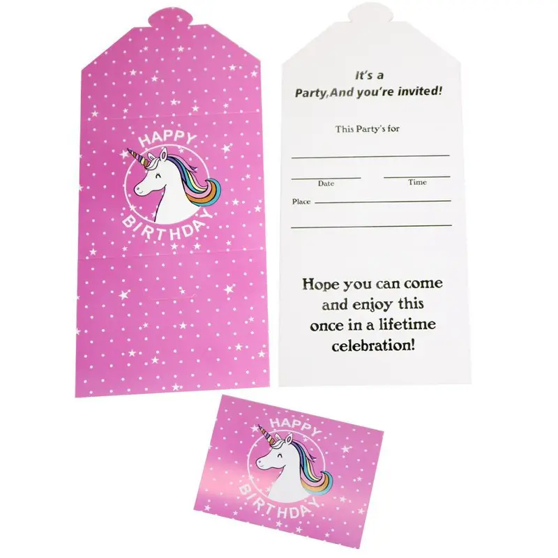 Birthday - Unicorn Happy Birthday (10 Pcs) / AB-112