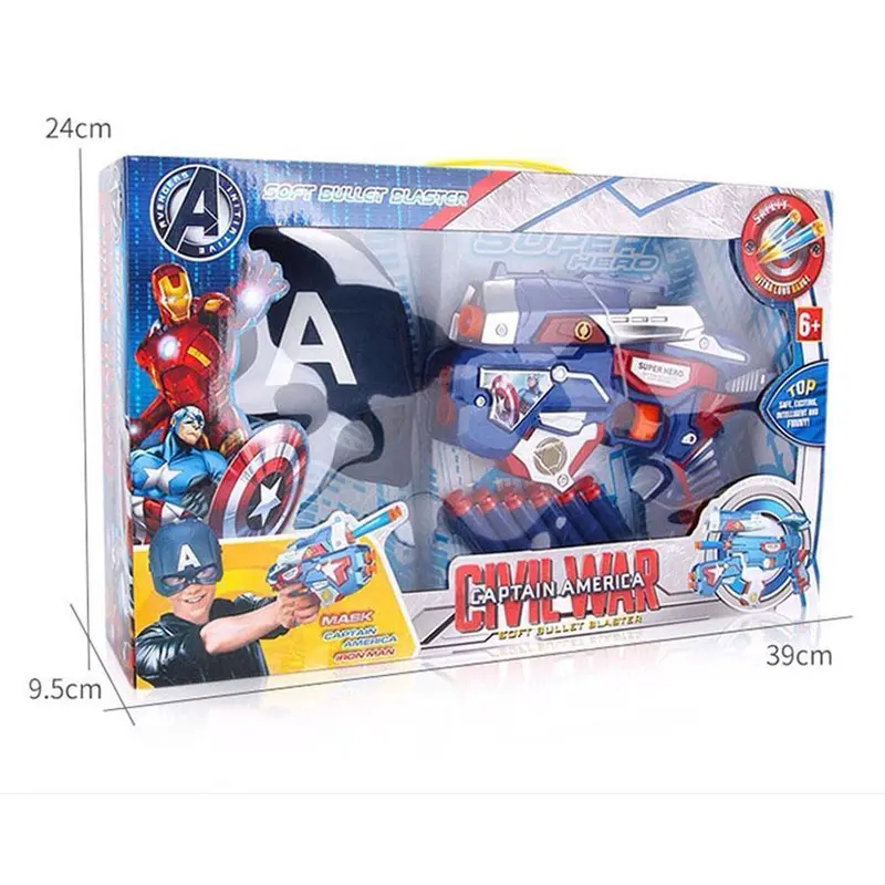 Captain America Soft Bullet Gun & Mask